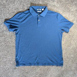 Vintage Calvin Klein Liquid Touch Polo — Medium Coastal Blue